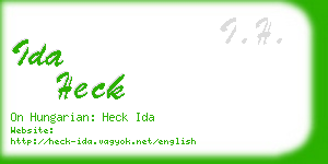 ida heck business card